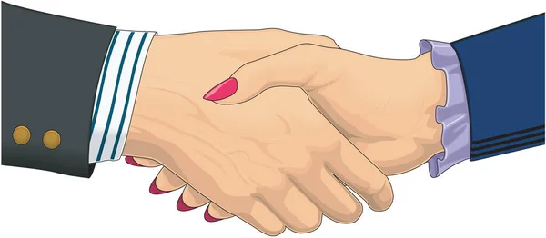 Handshake Introduction Vector Illustration — Stock Vector