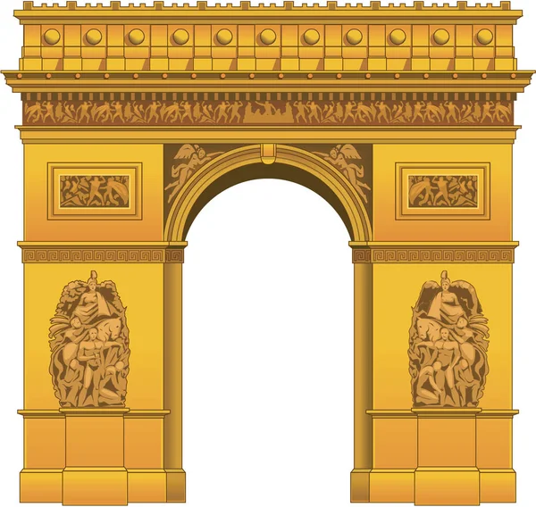 Oblouk Triomphe Vektorová Ilustrace — Stockový vektor