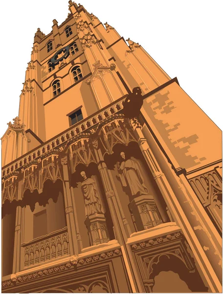 Catedral Canterbury Vector Ilustración — Archivo Imágenes Vectoriales