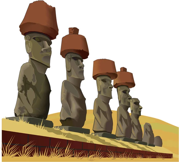 Moai Statue Vector Art PNG Images