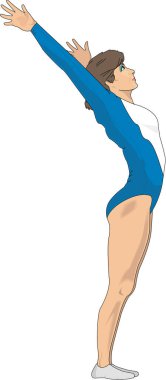 Jimnastikçi Vektör İllüstrasyonu