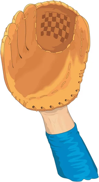 Honkbal Handschoen Vectorillustratie — Stockvector