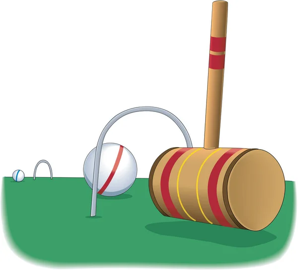 Croquet Game Vector Illustratie — Stockvector