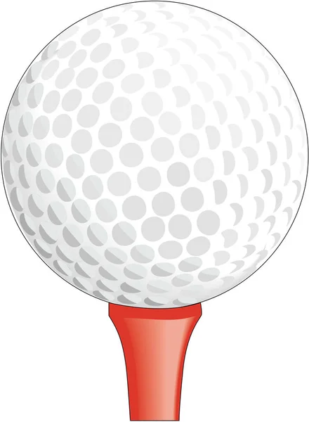 Golfbal Tee Vector Illustratie — Stockvector