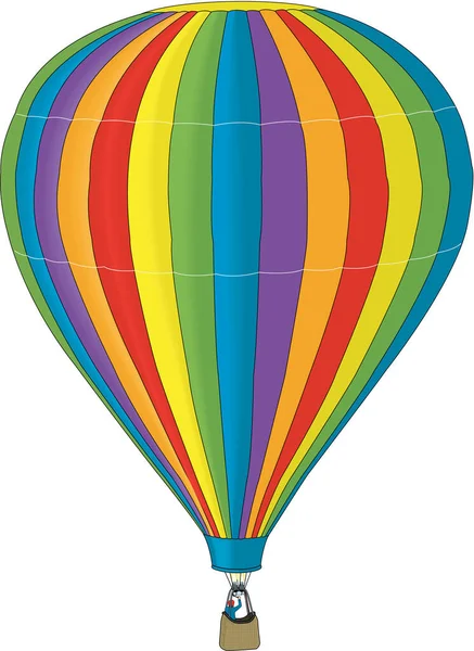 熱気球ベクトル図 — ストックベクタ