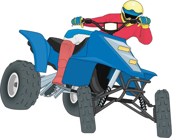 Quad Racer Vector Illustration — Stockvektor