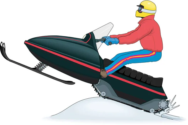 Ilustración Vectores Para Motos Nieve — Vector de stock