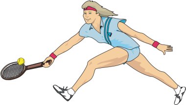 tenis oyuncusu vektör çizim