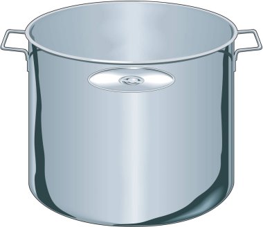 Metal Kettle Vektör İllüstrasyonu