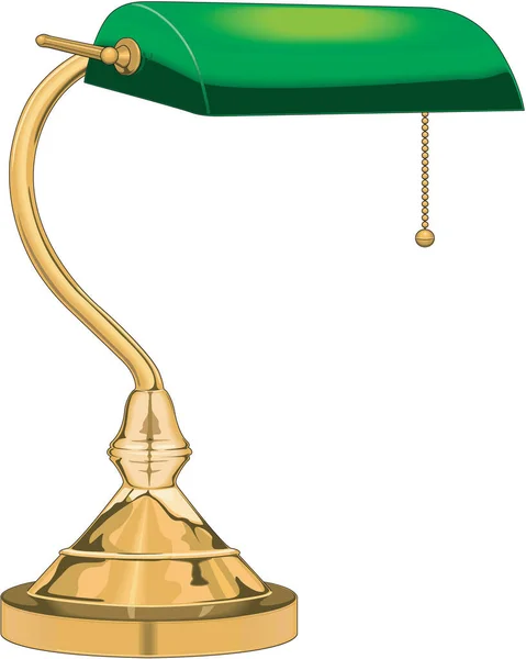 Skrivbord Lampa Vektor Illustration — Stock vektor