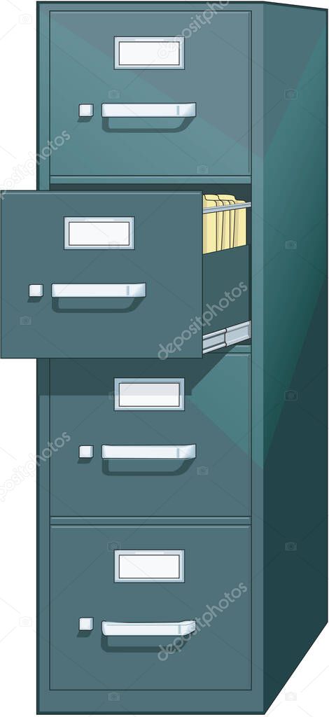 Filing Cabinet Vector Illustration