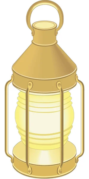 Illustration Vectorielle Lanterne Navire — Image vectorielle