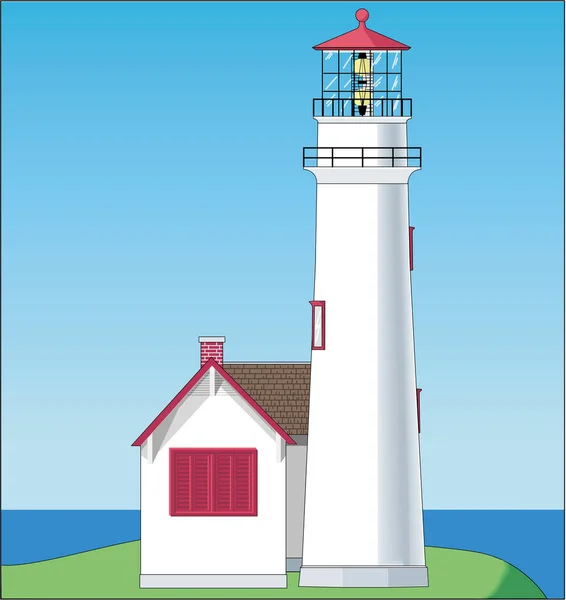 Leuchtturm Beacon Vector Illustration — Stockvektor