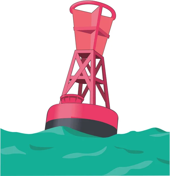 Navegação Buoy Vector Ilustração —  Vetores de Stock