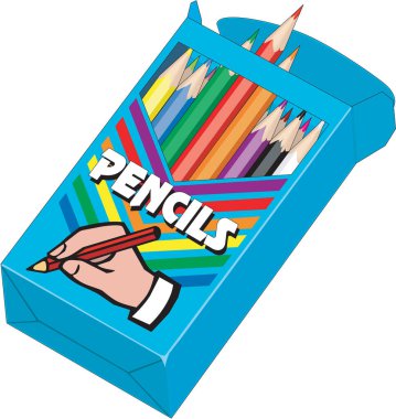 renkli kalemler illüstrasyon vektör