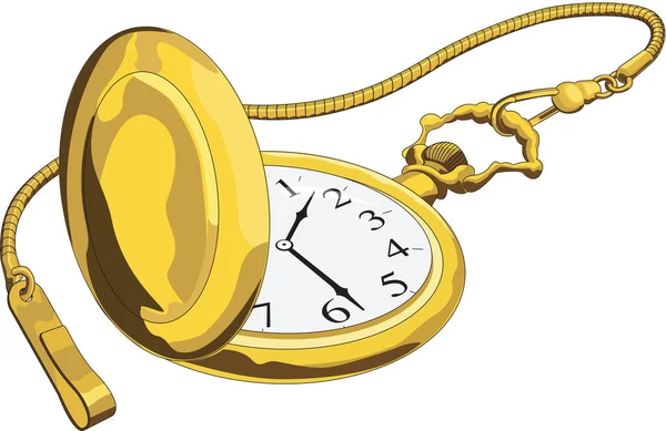 Pocket Watch Vektor Illustration — Stock vektor