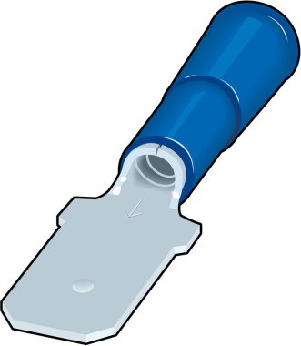 Yalıtımlı Erkek Hızlı Bağlantı Vektörü İllüstrasyonu