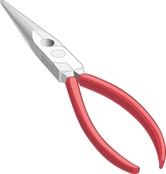 Needle Nosed Pliers Vector Illustration — Stock Vector