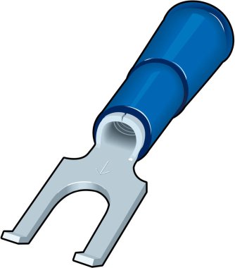 İzole edilmiş Flanged Spade Terminal Vektör İlülasyonu