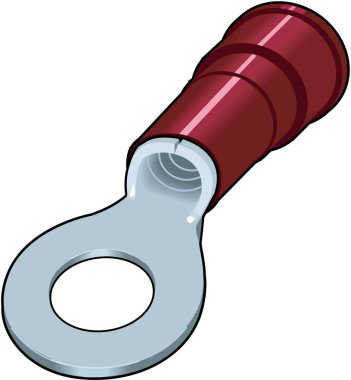 Yalıtılmış Halka Dili Terminal Vektör İllüstrasyonu