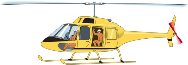 Helikopter Flight Vector Illustration — Stock vektor