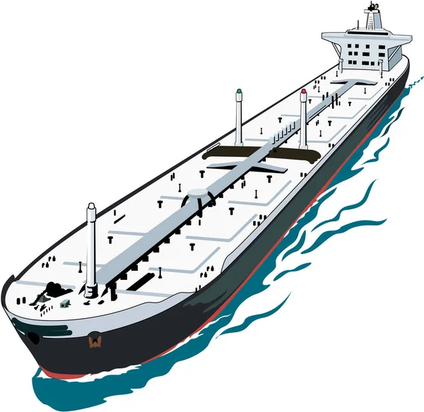 Super Tanker Vektor Illustration — Stock vektor