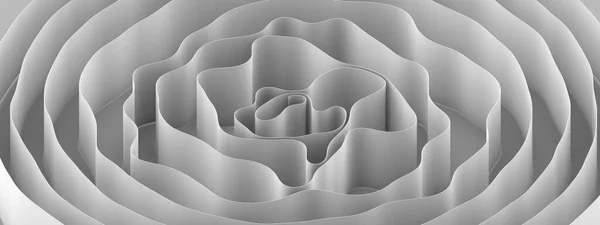 Labirinto Ondulado Branco Abstrato Simples — Fotografia de Stock