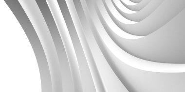 Güzel minimalist mimari soyutlama. 3d görüntüleme, 3d illüstrasyon.