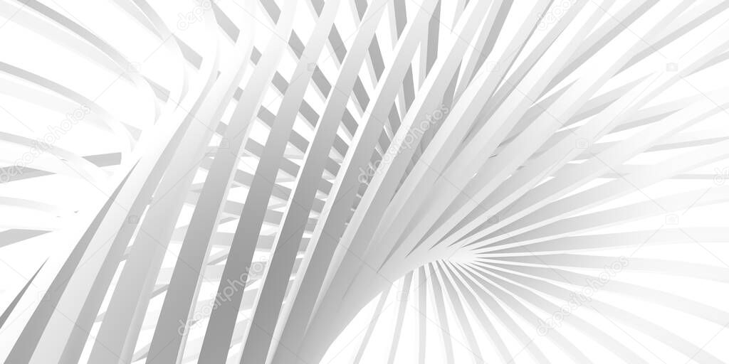 Beautiful minimalistic architectural abstraction. 3d rendering, 3d illustration.
