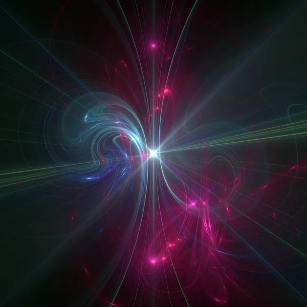Fractal Flashes Light Beautiful Space Illustration Abstract Background — Fotografia de Stock