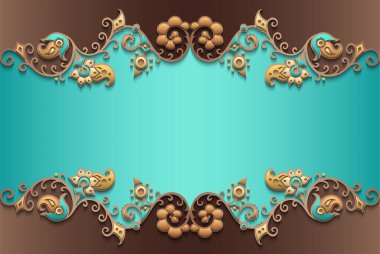 Vektör soyut dekoratif etnik süsleme.