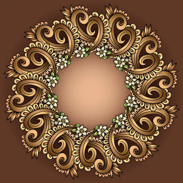 Vektor abstrakte dekorative florale ethnische ornamentale Illustration — Stockvektor