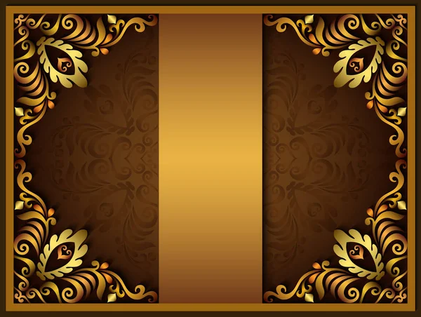 Abstrato vetor ornamental natureza cor vintage quadro. — Vetor de Stock