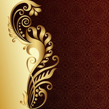 Çiçekli kağıt dalı vektör klasik illüstrasyonunu kesiyor. Oymalı dekoratif doğa öğeleri ve nesneler.