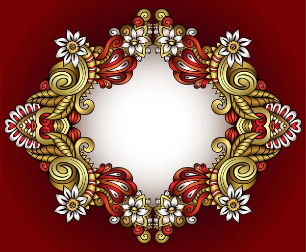 Vetor abstrato decorativo floral etnia ornamental ilustração —  Vetores de Stock