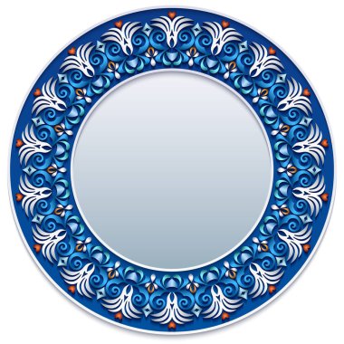 Soyut vektör süslemesel doğa renk vintage çerçeve.