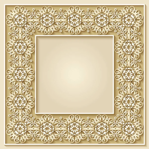 Abstract vector ornamental nature vintage frame. — Stock Vector