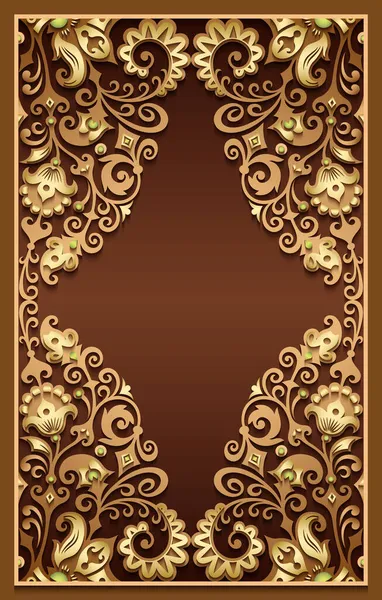 Abstract vector ornamental nature color vintage frame. — Stock Vector