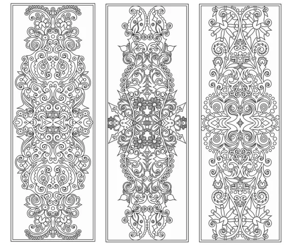 Vector de naturaleza decorativa conjunto de elementos ornamentales étnicos. — Vector de stock