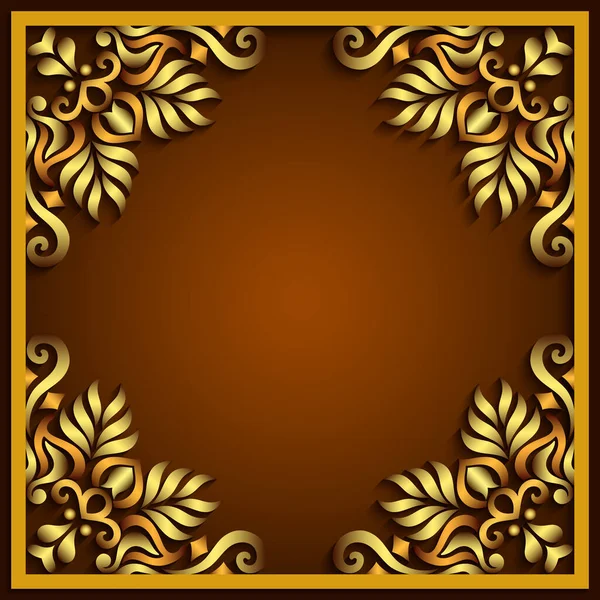 Abstrakter Vektor ornamental Natur Farbe vintage frame. — Stockvektor