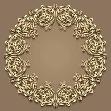 Soyut vektör süslemesel doğa renk vintage çerçeve.