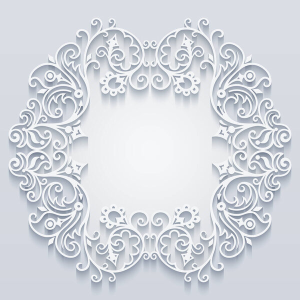 Abstract vector ornamental nature vintage frame.