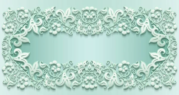 Abstract vector ornamental nature vintage frame. — Stock Vector