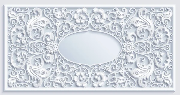 Abstract vector ornamental nature vintage frame. — Stock Vector