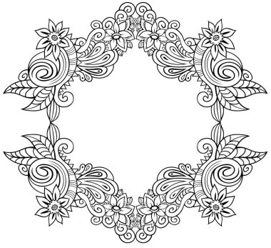 Vektör soyut dekoratif etnik süsleme.