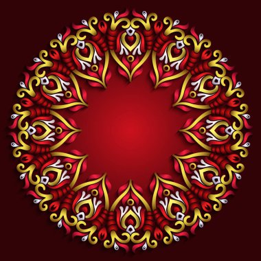 Soyut vektör süslemesel doğa renk vintage çerçeve.