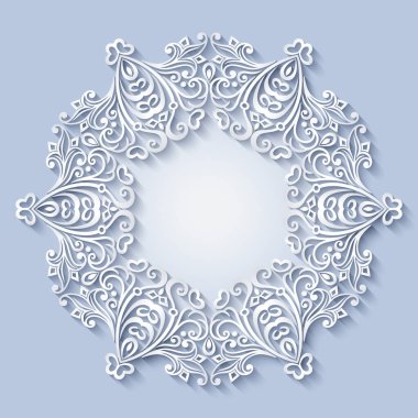 Soyut vektör süslemeli doğa vintage çerçeve.