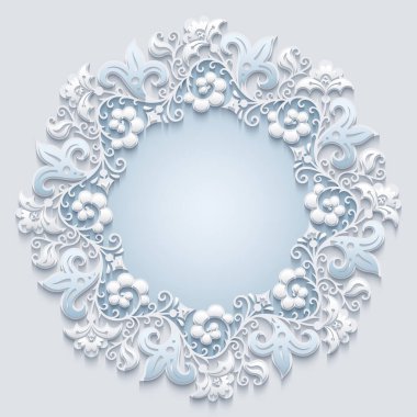 Soyut vektör süslemeli doğa vintage çerçeve.