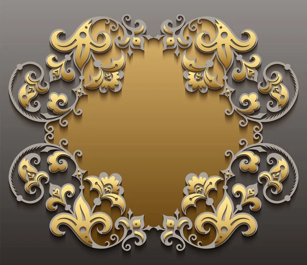 Abstrakter Vektor ornamental Natur Farbe vintage frame. — Stockvektor