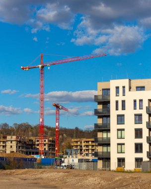 İnşaat alanındaki kuru üzümler. Yapı kopyalama alanı